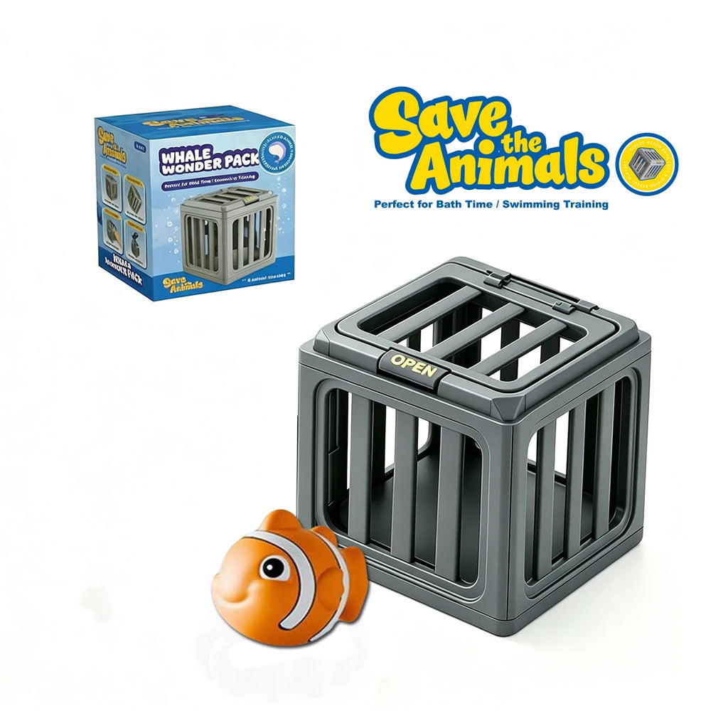 Diving Animal Cage Escape & Rescue Mission Pool Toy