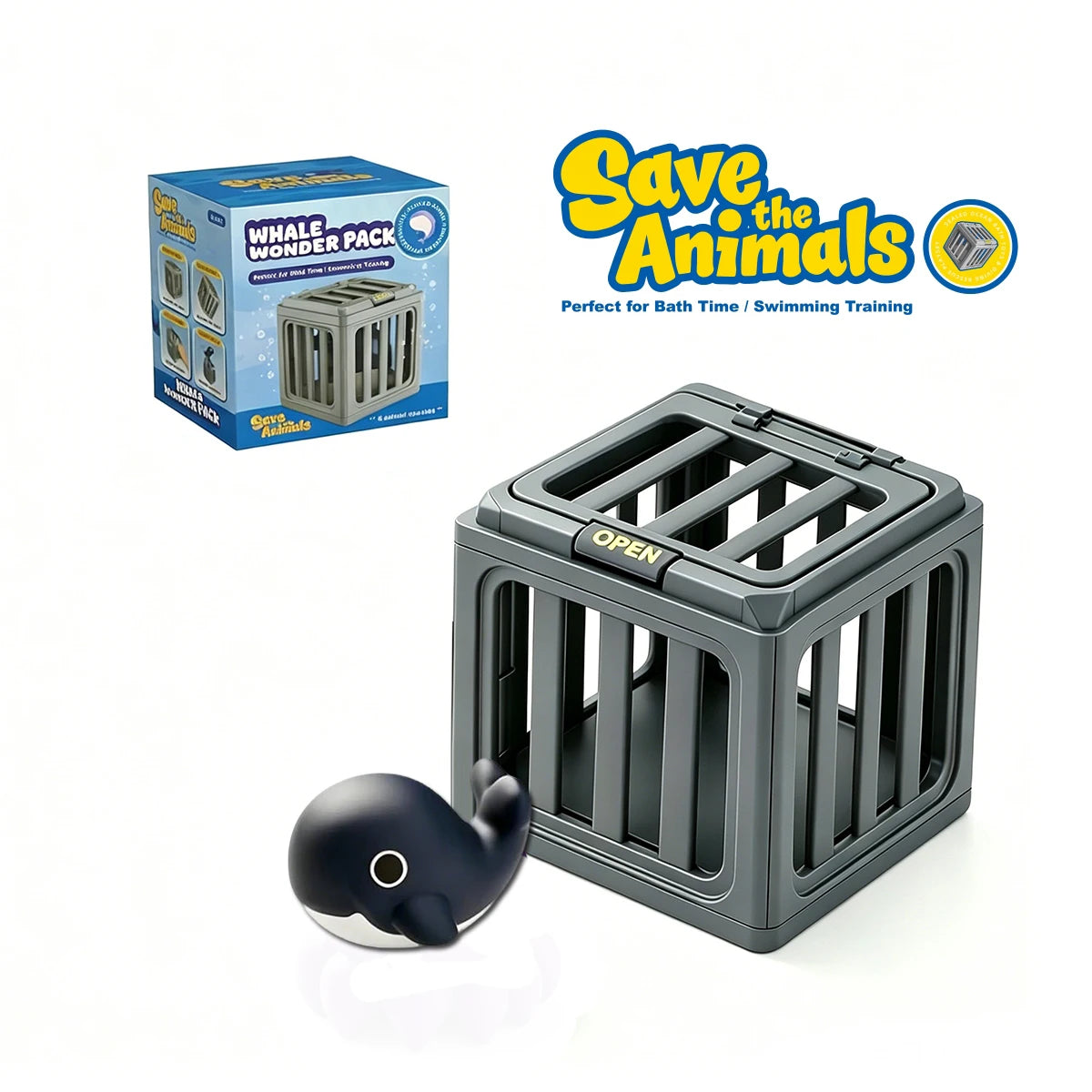 Diving Animal Cage Escape & Rescue Mission Pool Toy