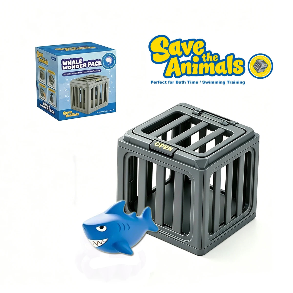 Diving Animal Cage Escape & Rescue Mission Pool Toy