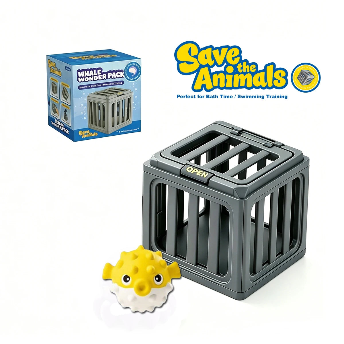 Diving Animal Cage Escape & Rescue Mission Pool Toy