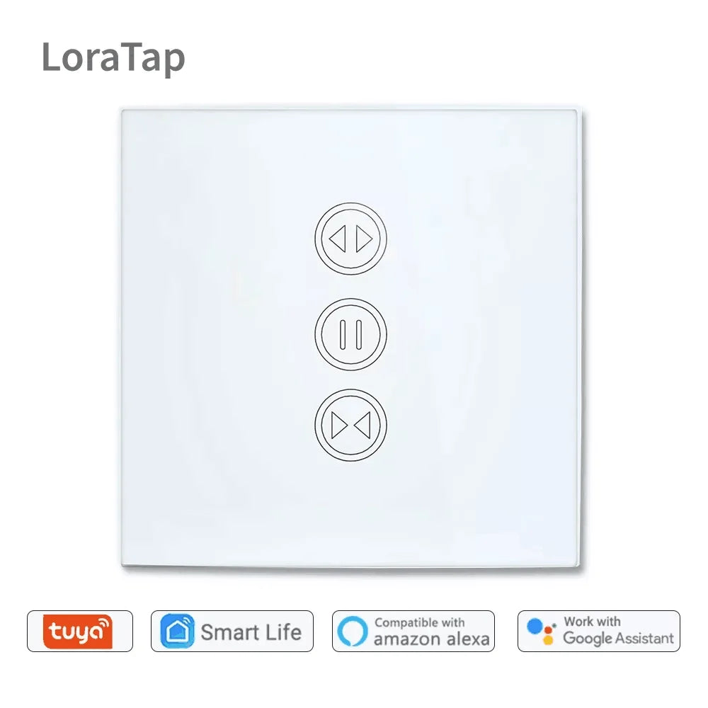 Tuya Smart Life WiFi Curtain Switch | Touch Wall Panel for Electric Blinds & Roller Shutters