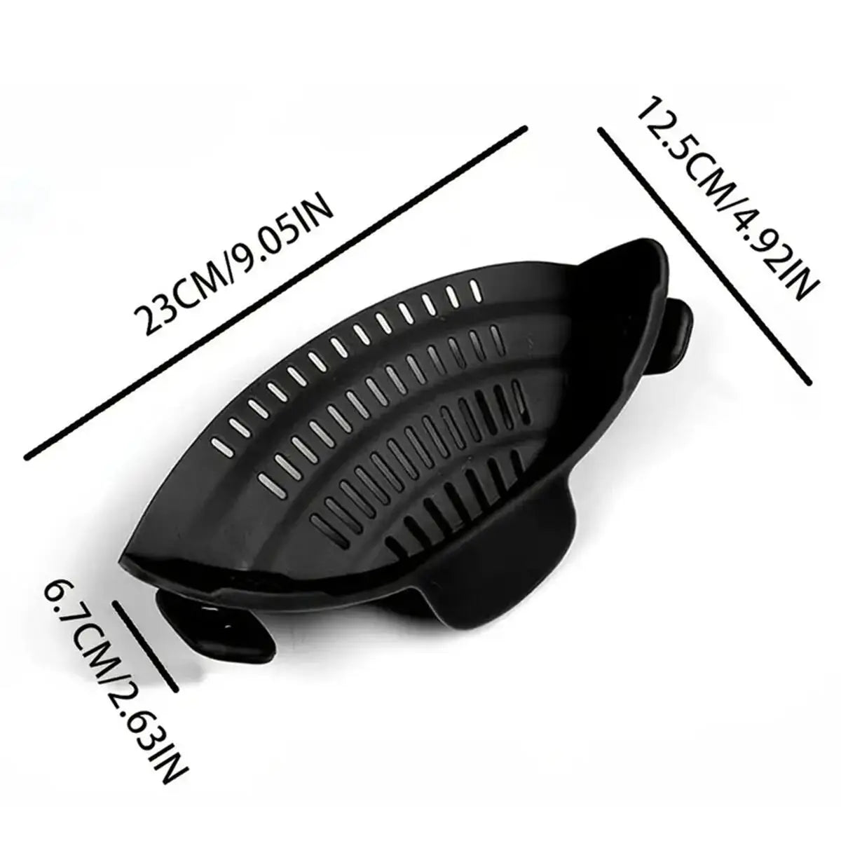 Snap-On Silicone Pot Strainer | Universal Adjustable Clip-On Food Strainer for Pots, Pans & Bowls
