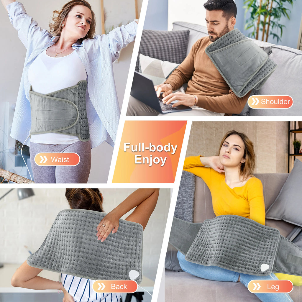 Electric Heating Waist Belt | Portable Thermal Pad with Adjustable Temperature & Digital Controller for Lumbar, Abdomen & Back Pain Relief