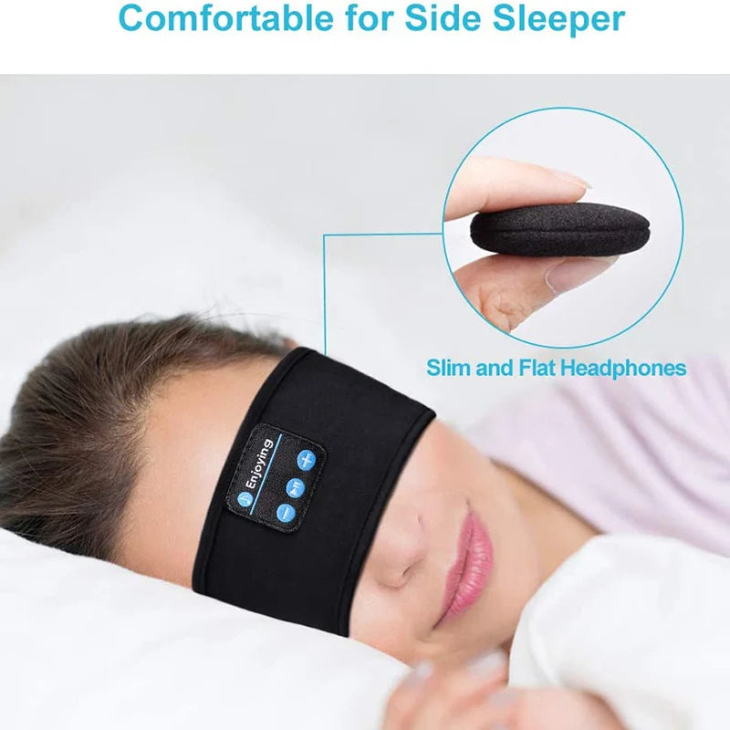 Wireless Bluetooth Sleeping Headband Headphones | Soft Elastic Sports & Sleep Music Headset