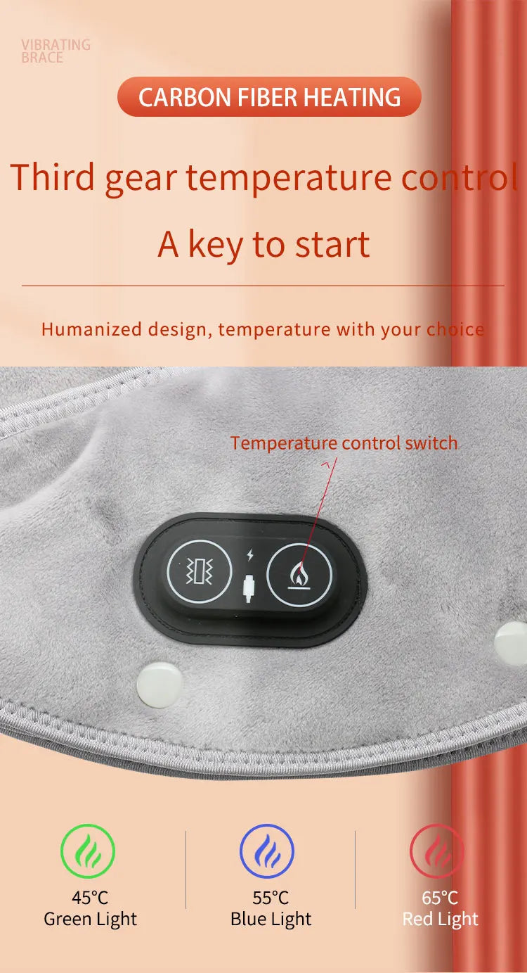Electric Heated Shoulder & Neck Massager – USB Vibrating Wrap