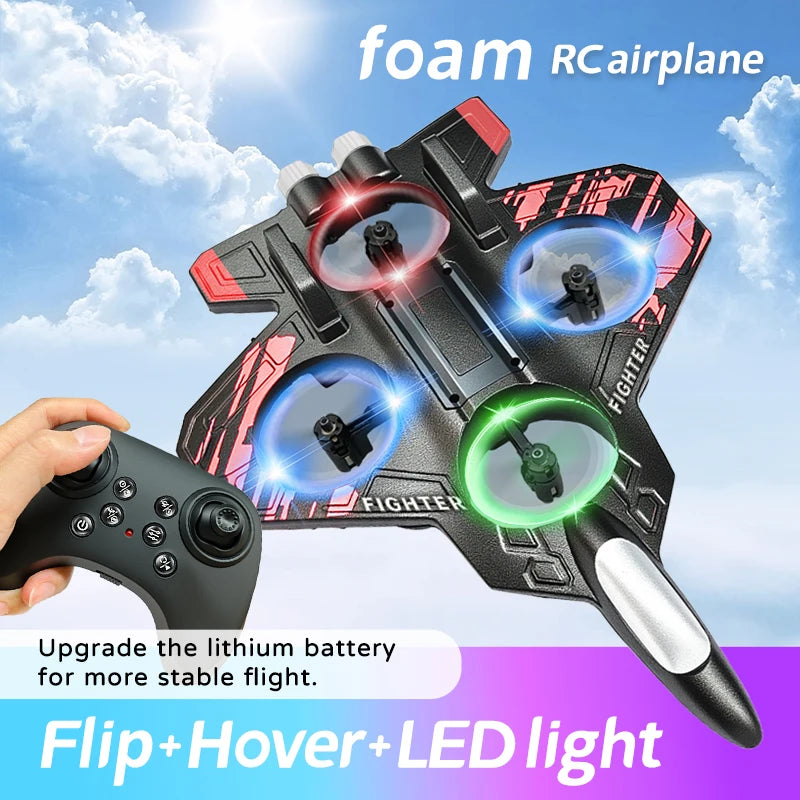 L101 RC Foam Airplane Mini Drone | 2.4G Fighter Stunt Helicopter 360° Flip Quadcopter
