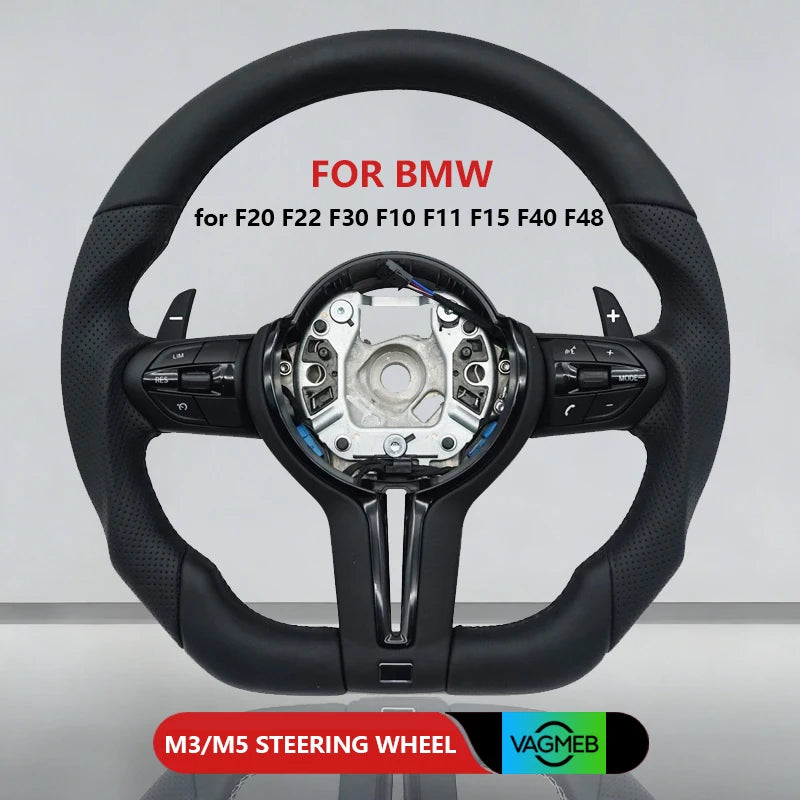 M Sports Carbon Fiber Steering Wheel with Yellow Stripe – Performance Modification for BMW