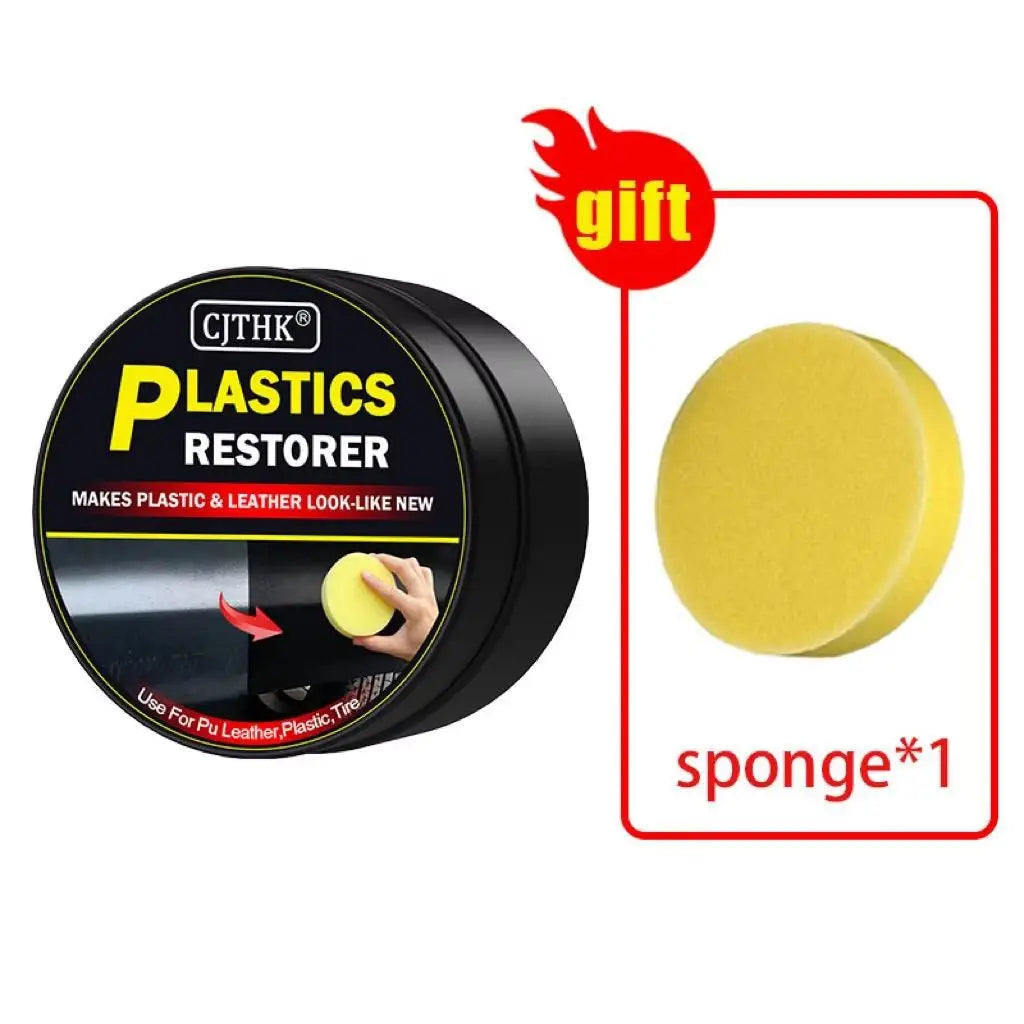Car Plastic & Leather Restorer | Back-to-Black High Gloss Polish & Protective Coating