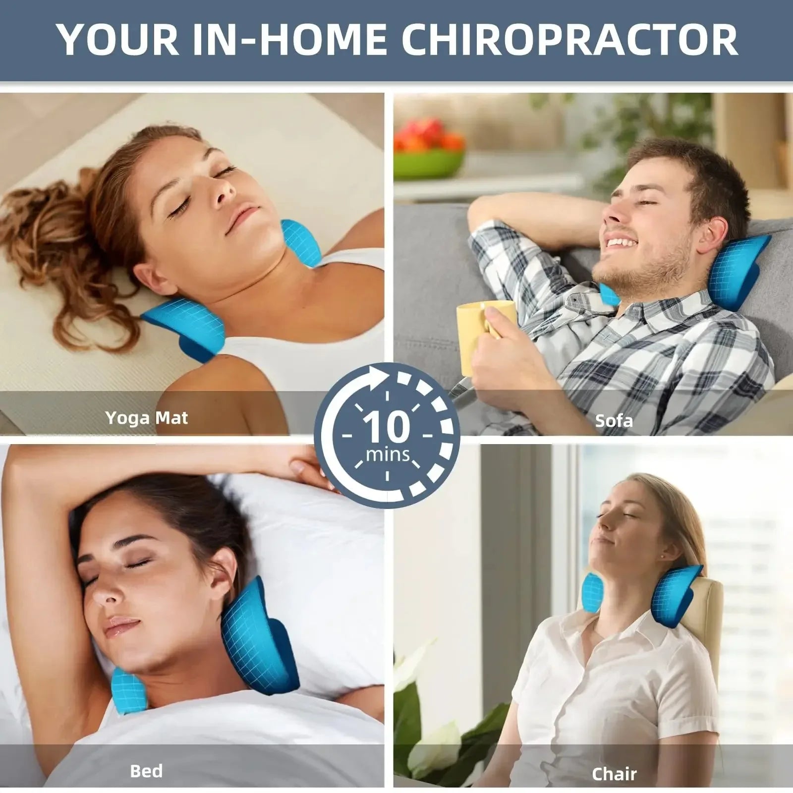 Neck and Shoulder Relaxer | Cervical Traction Pillow Device for Pain Relief & Alignment