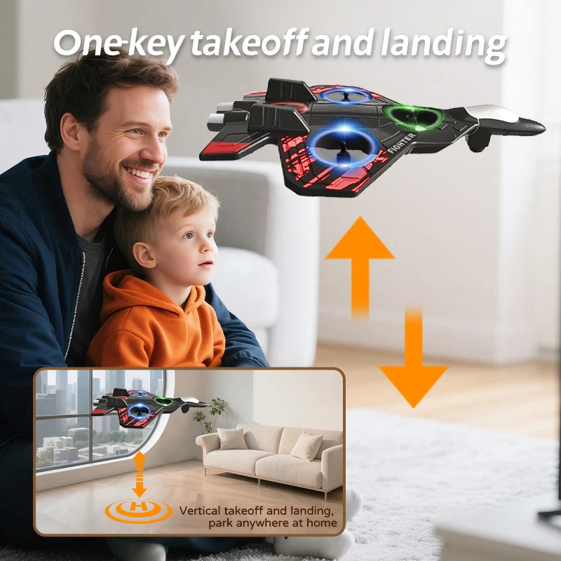L101 RC Foam Airplane Mini Drone | 2.4G Fighter Stunt Helicopter 360° Flip Quadcopter