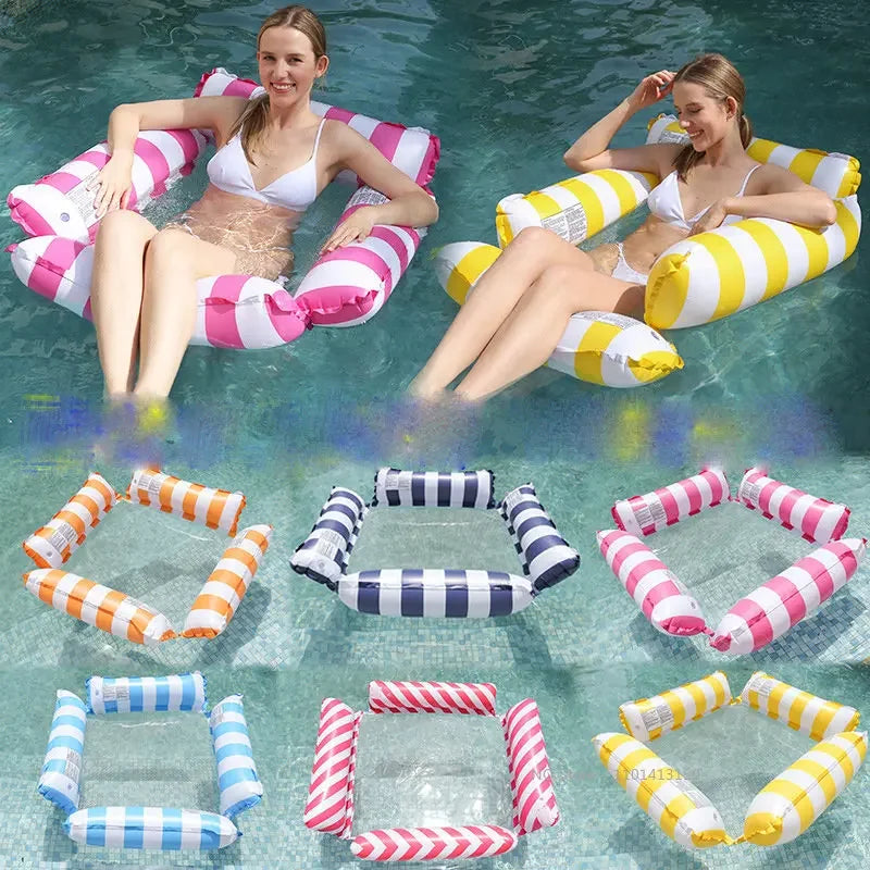 Inflatable Water Hammock Recliner Multi Purpose Floating Swimming Mattress
