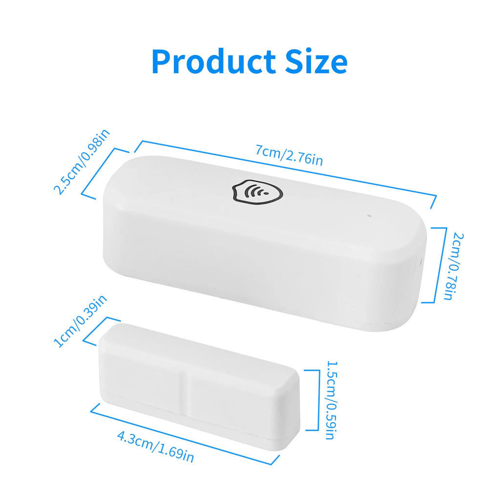 Tuya WiFi / Zigbee Door Window Sensor Detector | Anti-Theft Contact Alarm for Smart Life, Alexa & Google Home