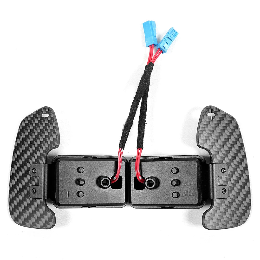 Magnetic Carbon Fiber Steering Wheel Paddle Shifter Extensions – High-Performance Shift Retrofit