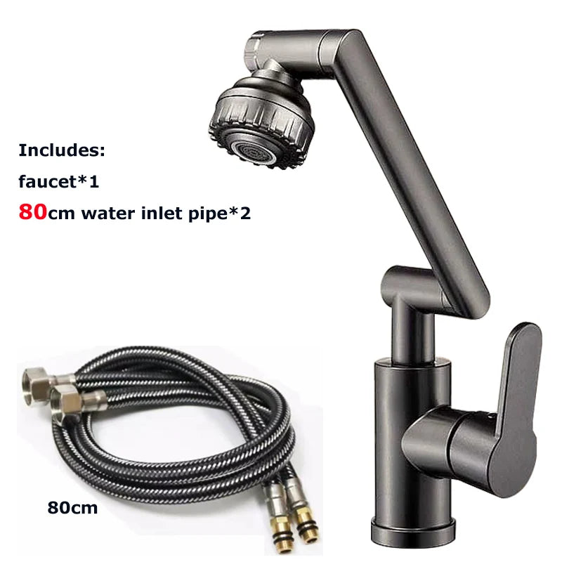 Universal Rotating Basin Faucet Multi-Function Booster Hot & Cold Wash Basin Tap