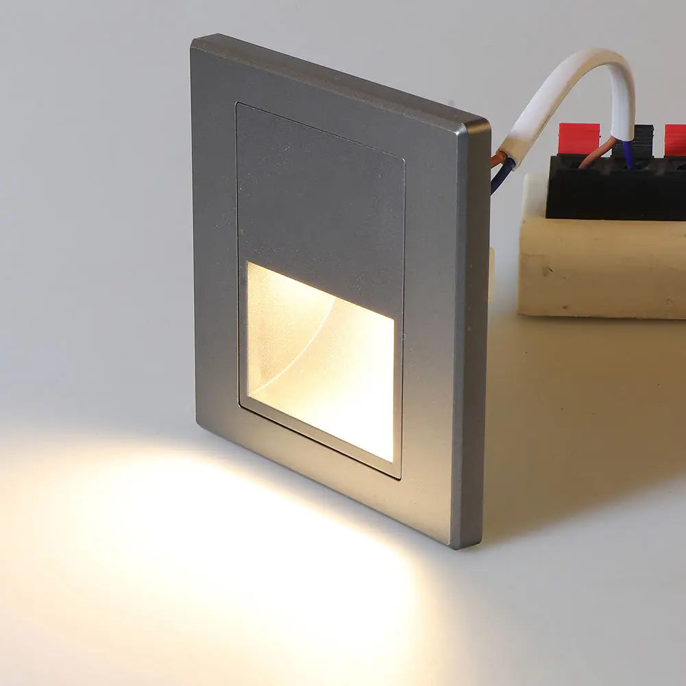 PIR Motion Sensor LED Night Light | Recessed Footlight for Walls & Staircases (AC 110–240V)