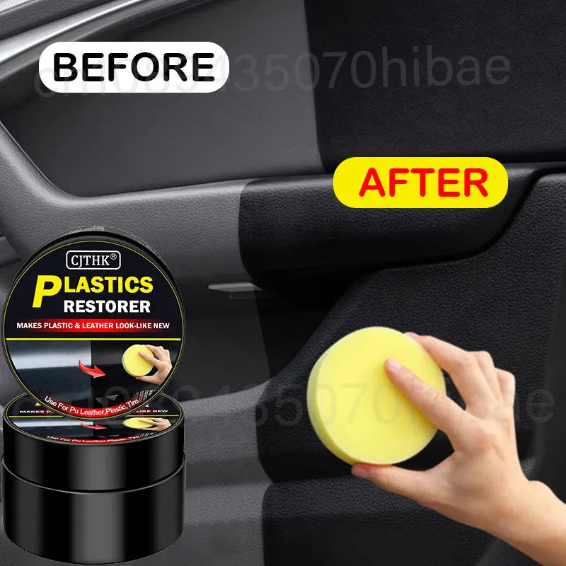 Car Plastic & Leather Restorer | Back-to-Black High Gloss Polish & Protective Coating