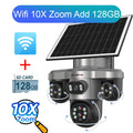 LS VISION 20MP 10X Optical Zoom Three PTZ Lens Solar Security Camera