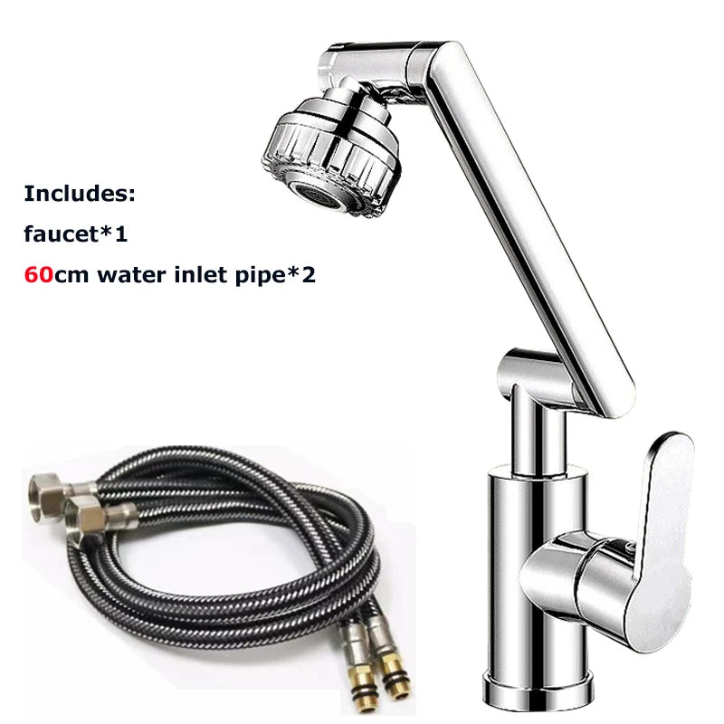 Universal Rotating Basin Faucet Multi-Function Booster Hot & Cold Wash Basin Tap