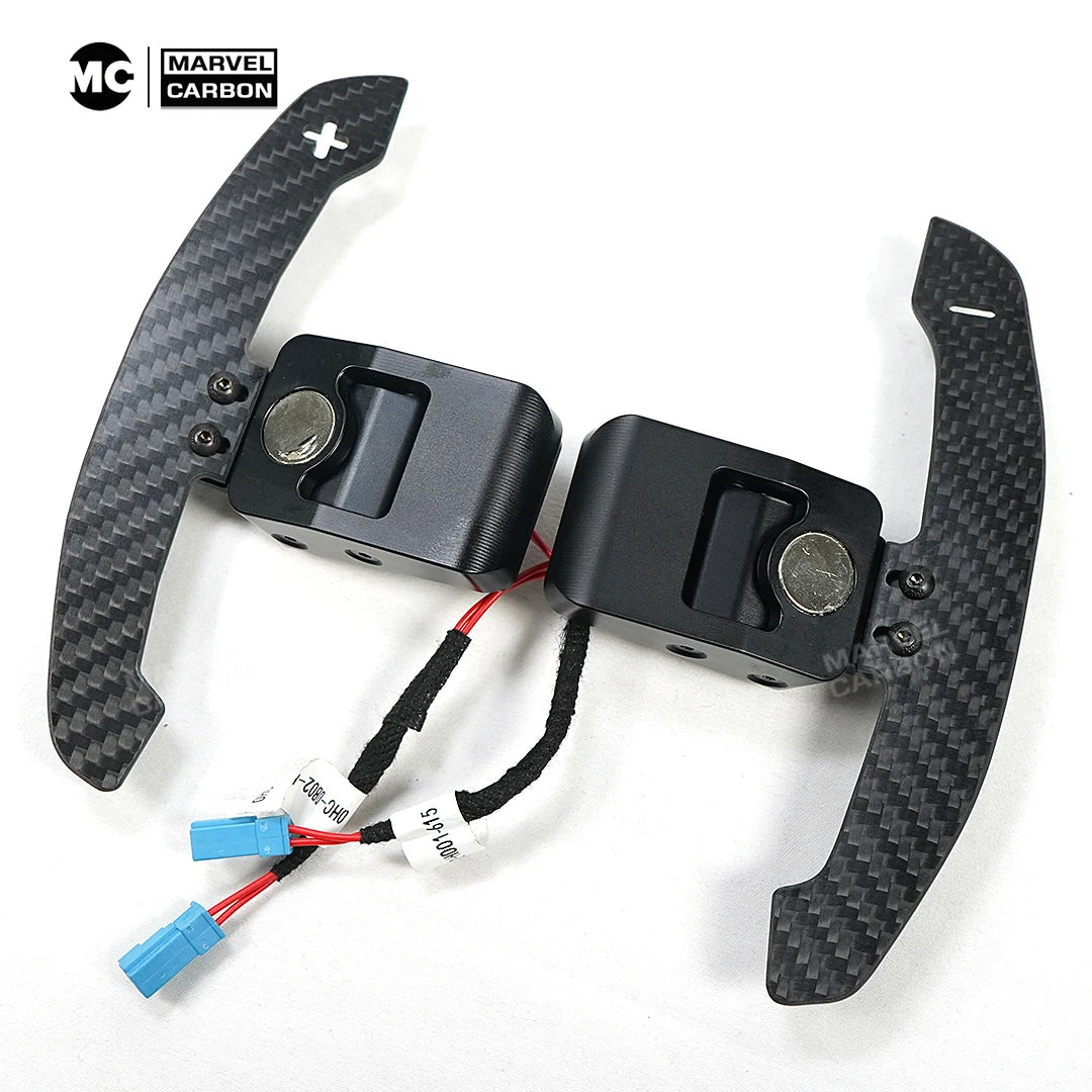 Magnetic Carbon Fiber Steering Wheel Paddle Shifter Extensions – High-Performance Shift Retrofit
