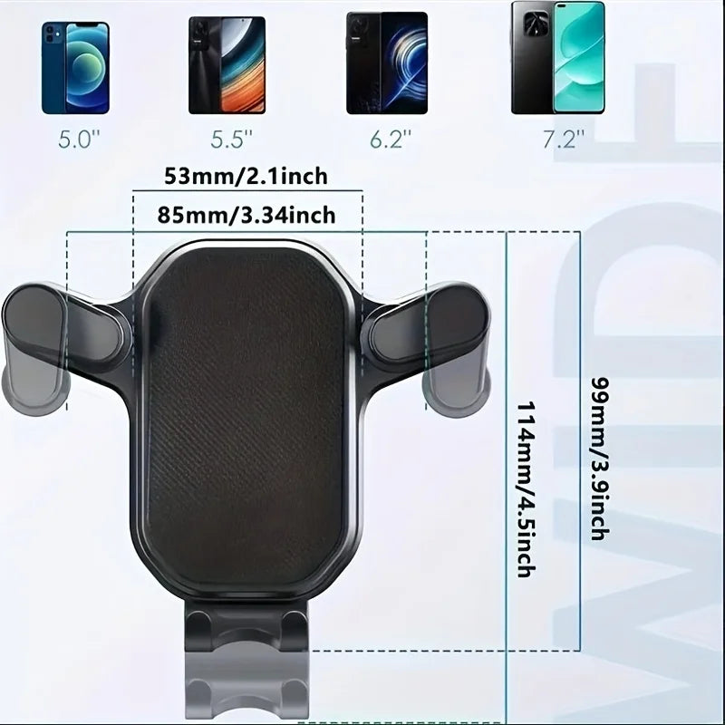 Universal Car Air Vent Phone Holder Mount | Stable Gravity Support for 4.7–6.7 Inch Smartphones