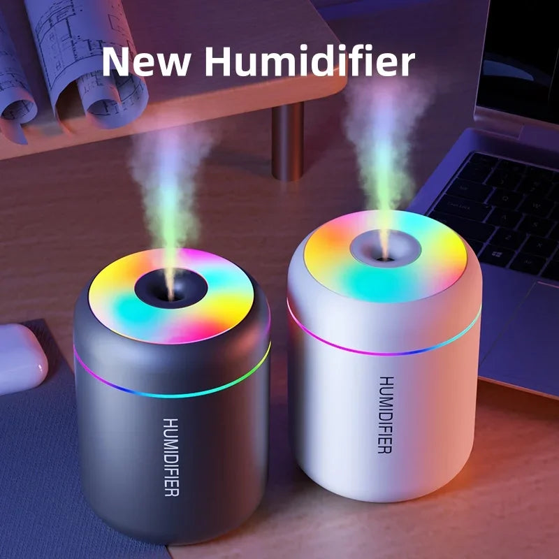 180ml Mini Air Humidifier | USB Portable Essential Oil Diffuser with RGB Atmosphere Light for Car & Bedroom