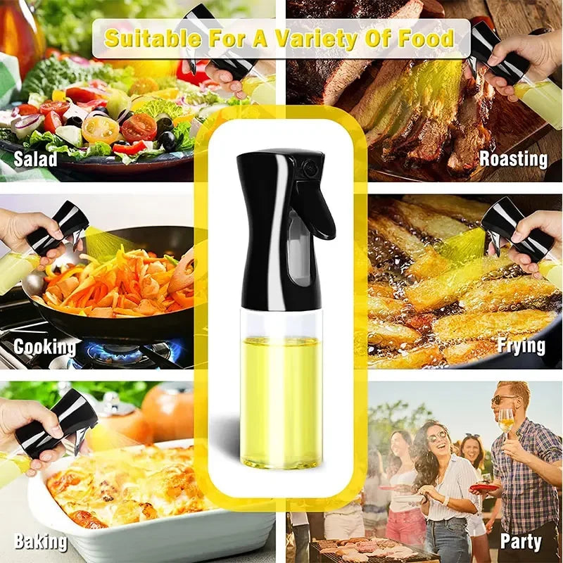 Oil Sprayer Bottle for Cooking | Fine Oil Mister Dispenser for Air Fryer, BBQ & Salad
