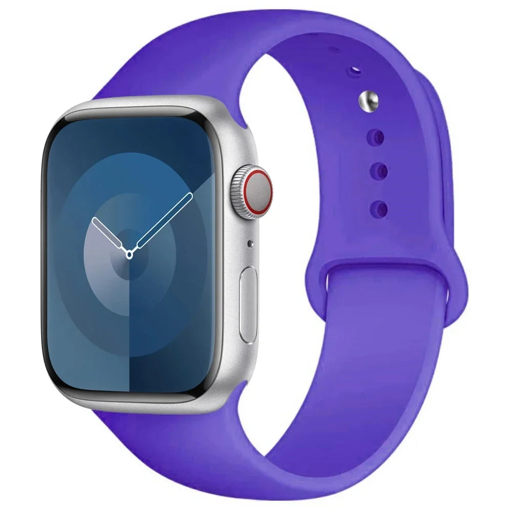 Apple Watch Silicone Sport Band | Soft Replacement Strap for Apple Watch (38mm - 49mm, All Series & Ultra)