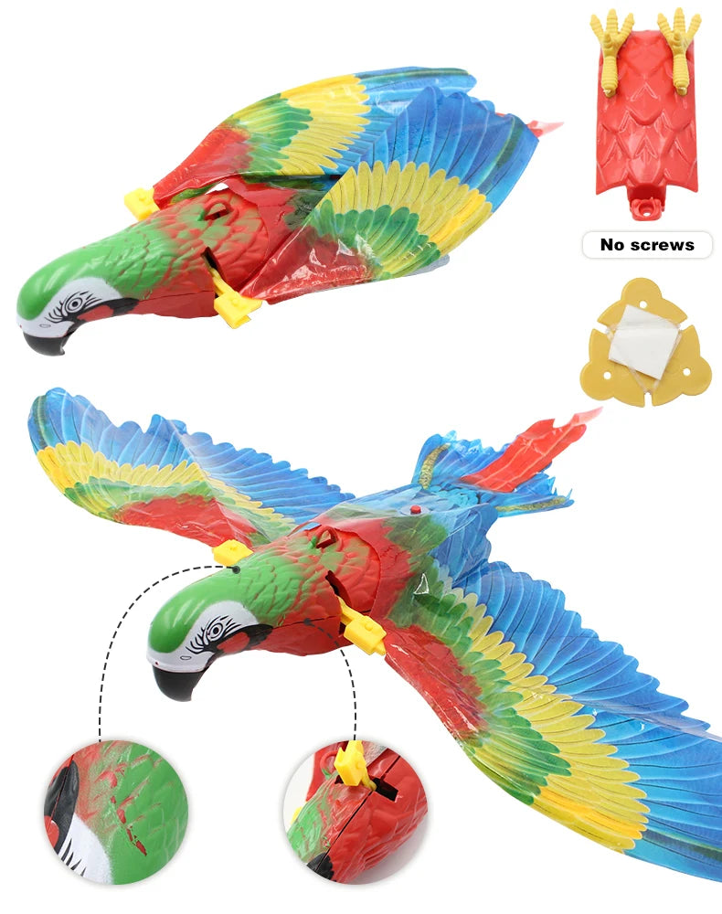 Interactive Flying Bird Cat Toy – Electric Teaser with Rope & Scratch Stick