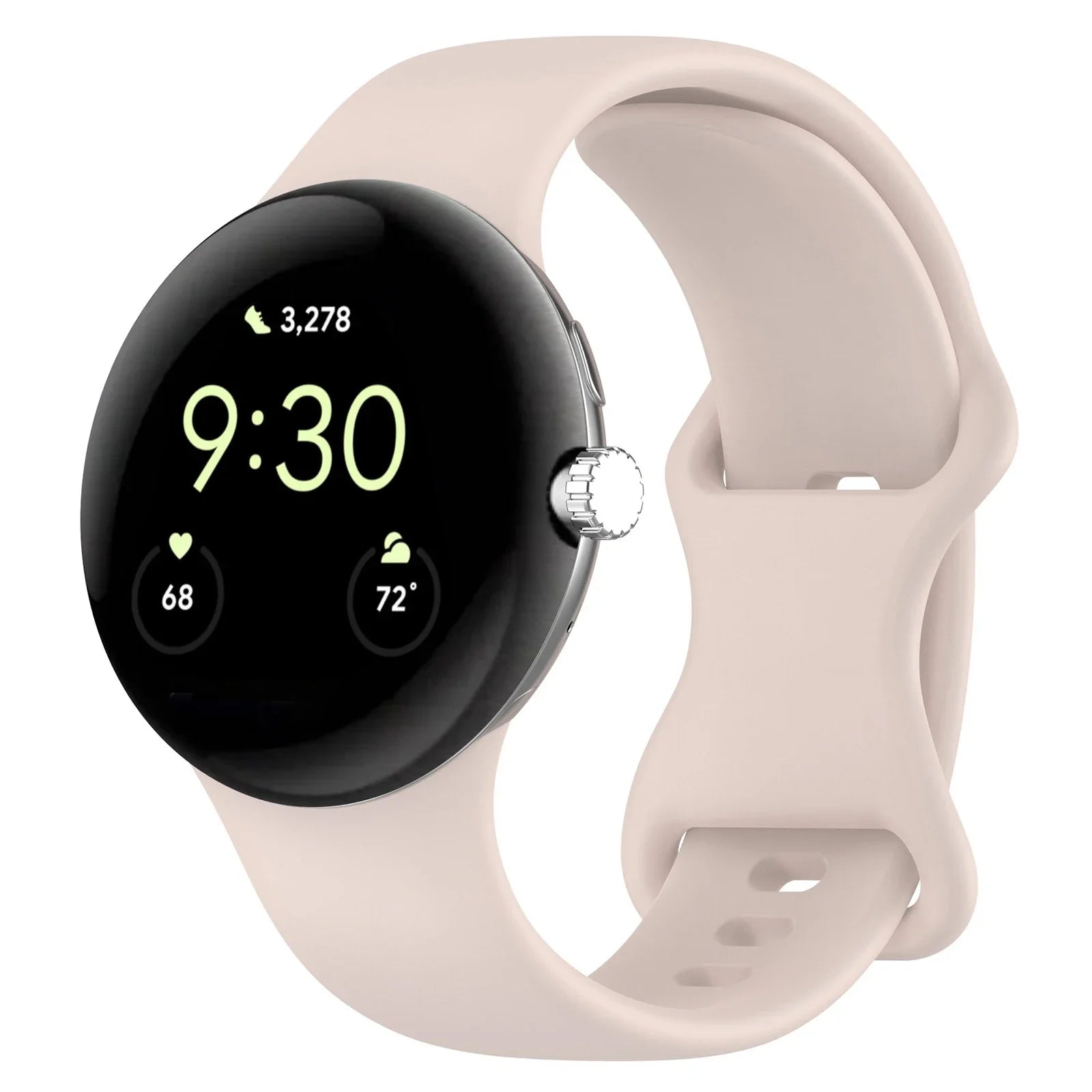 Premium Silicone Strap for Google Pixel Watch 4/3/2/1 | Soft Sport Replacement Band (41mm/45mm)