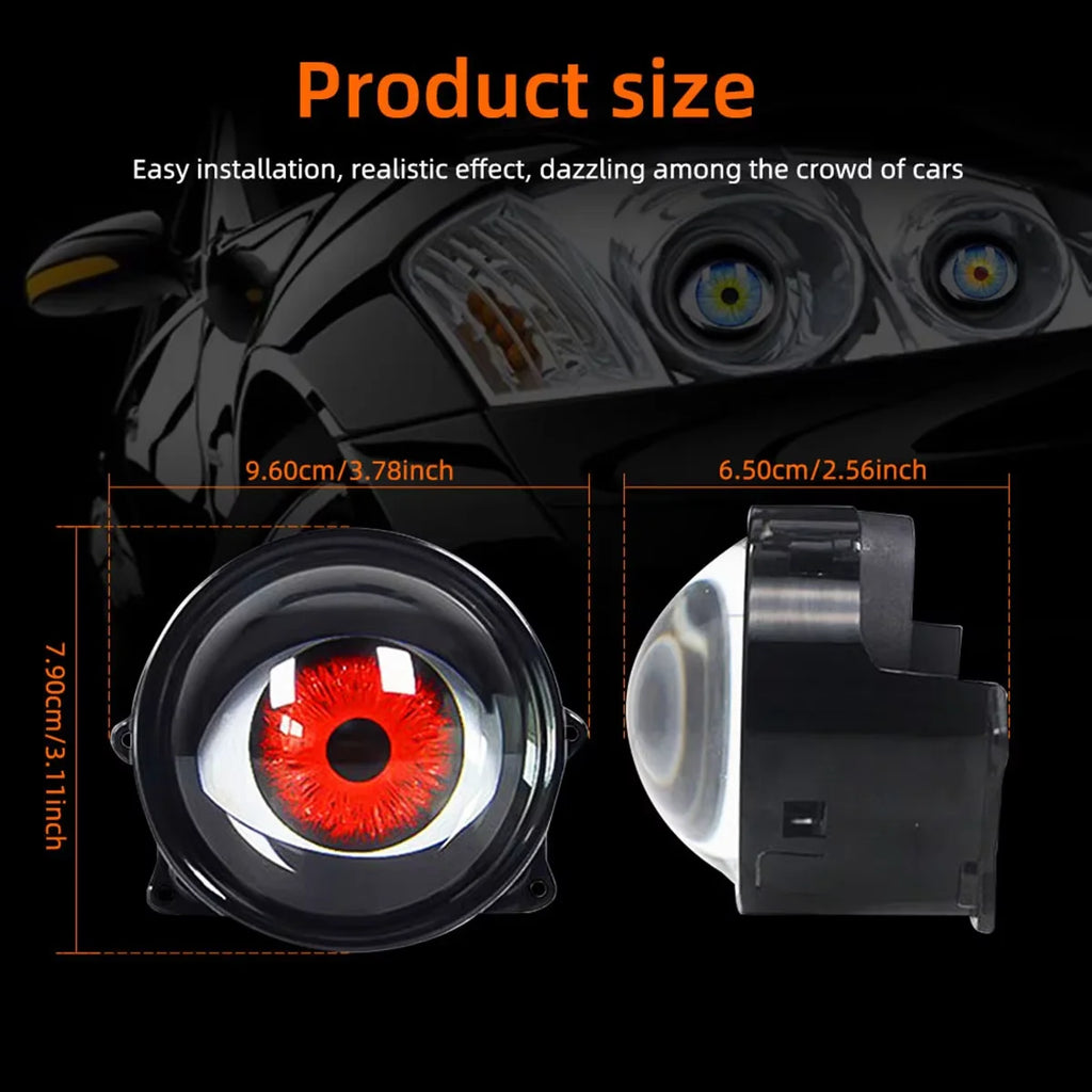 3-inch Devil Eye LED Headlight Kit – Dynamic Demon Eye Retrofit