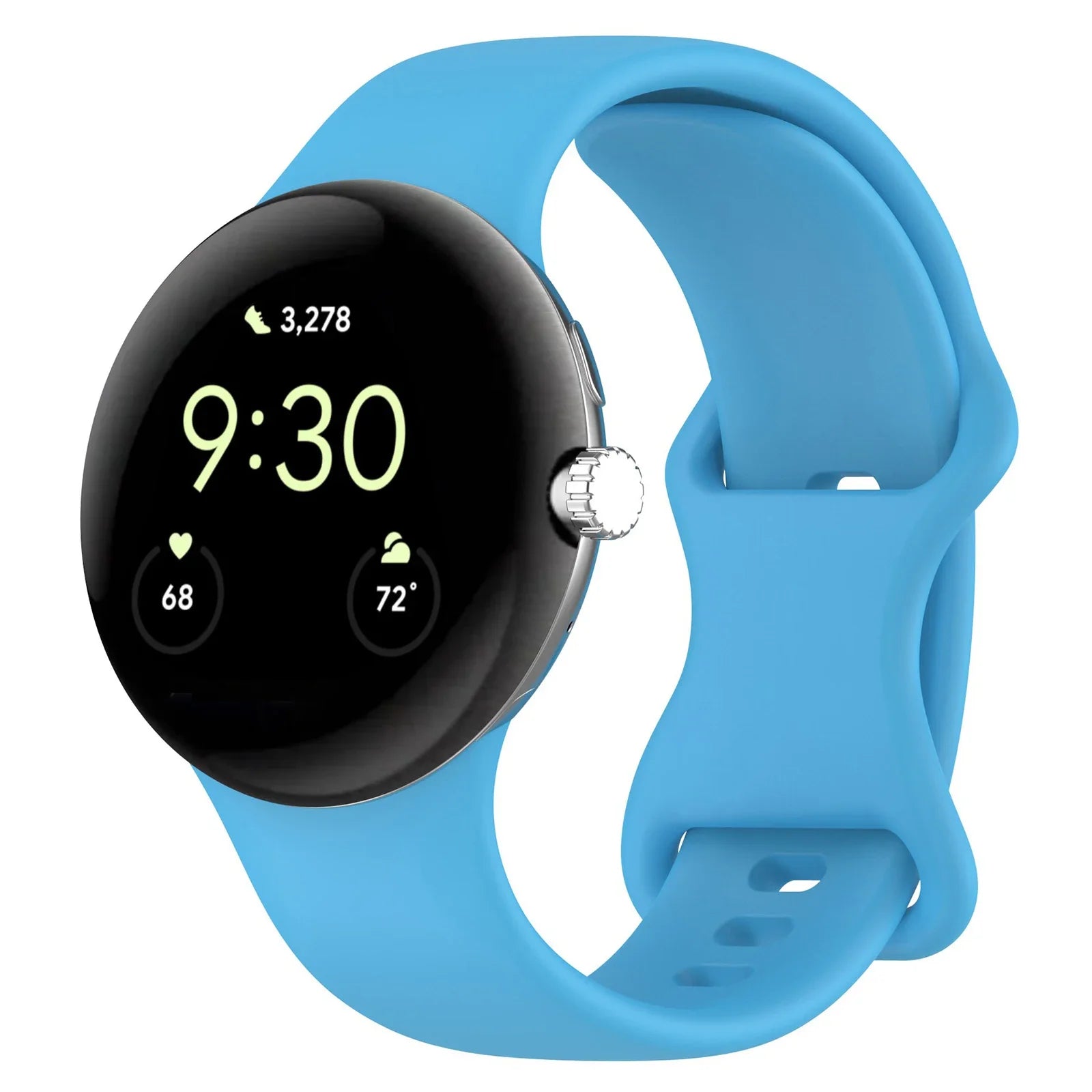 Premium Silicone Strap for Google Pixel Watch 4/3/2/1 | Soft Sport Replacement Band (41mm/45mm)