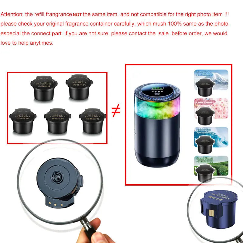 Dedicated Replacement Fragrance Cartridge Refill Kit for Car Cloud Mist Diffuser P1