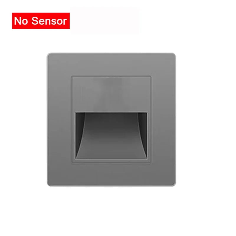 PIR Motion Sensor LED Night Light | Recessed Footlight for Walls & Staircases (AC 110–240V)