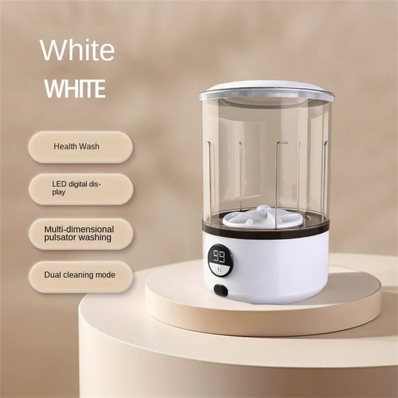 2L Wireless Mini Portable Washing Machine | 2000mAh Rechargeable Desktop Washer Cup for Underwear & Socks