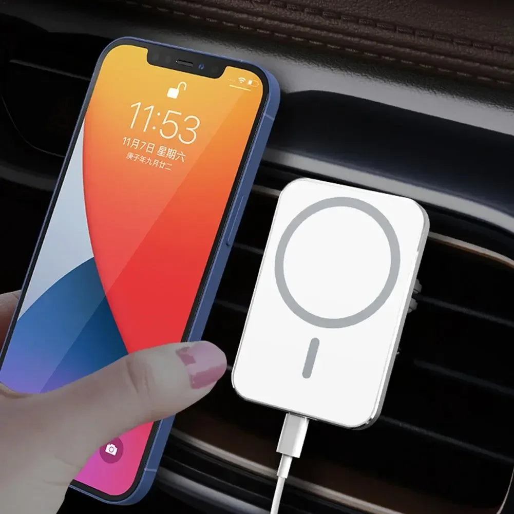 15W Magnetic Wireless Car Charger Mount | Air Vent Phone Holder for iPhone 12/13/14/15 Pro Max