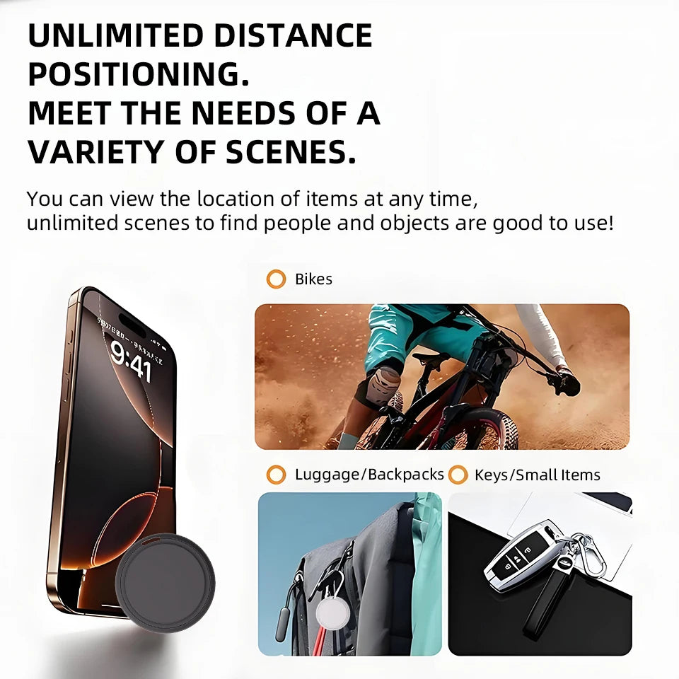 Portable Mini GPS Tracker & Key Finder | Apple Find My Compatible Personal Item Locator & Loss Prevention Alarm