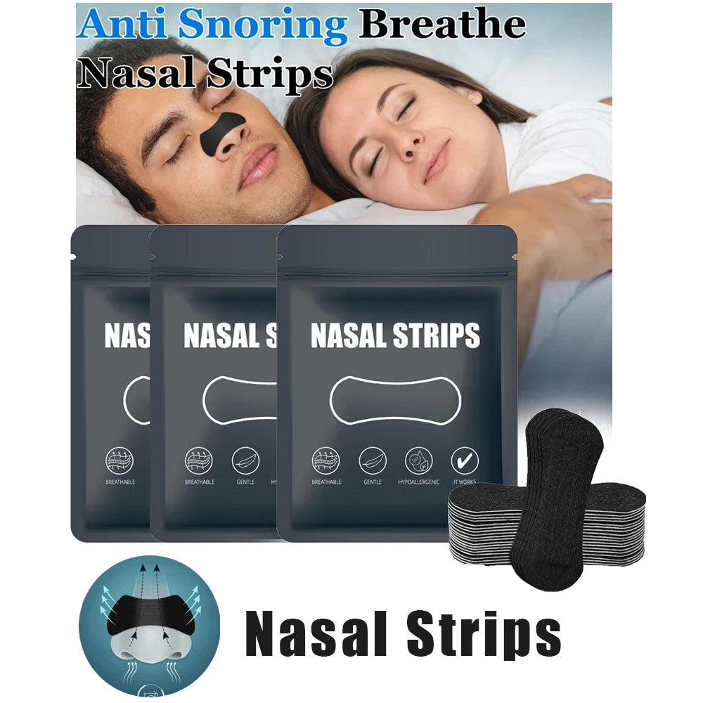 Anti-Snoring Nasal Strips | Physical Expansion Nose Patches for Better Breathing & Sleep