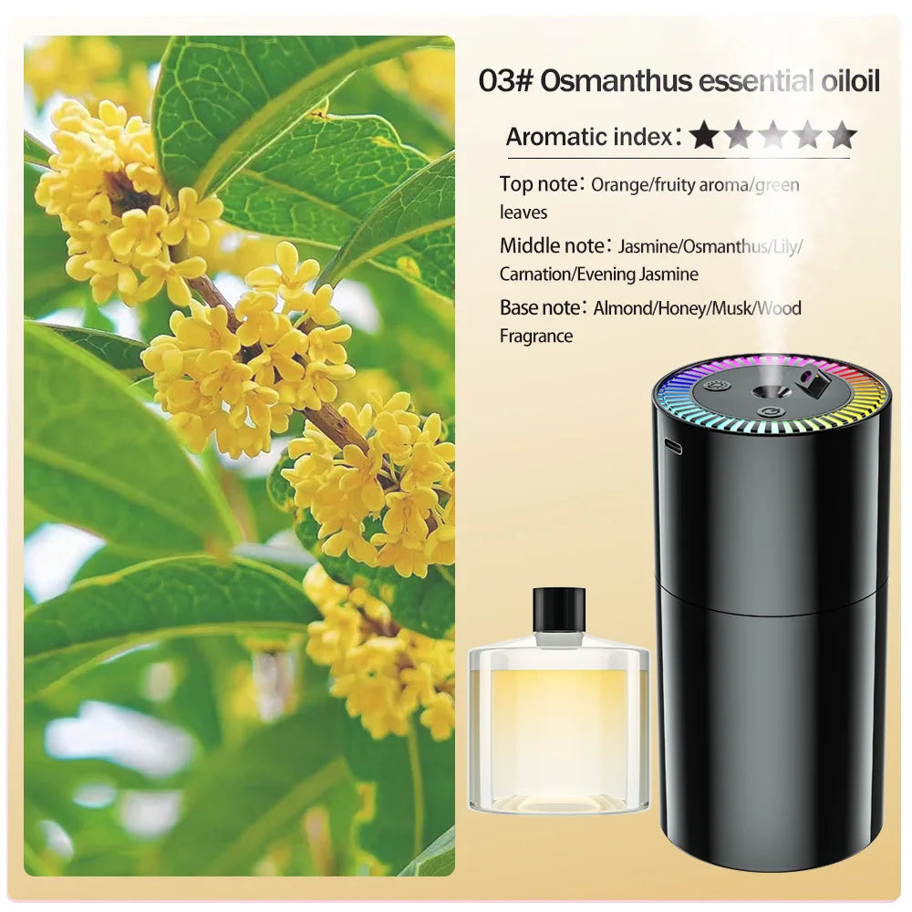 Rechargeable 7 color light Star Light 5 speed portable car Aromatherapy machine Essential oil diffuser Home Air Purifier Pro