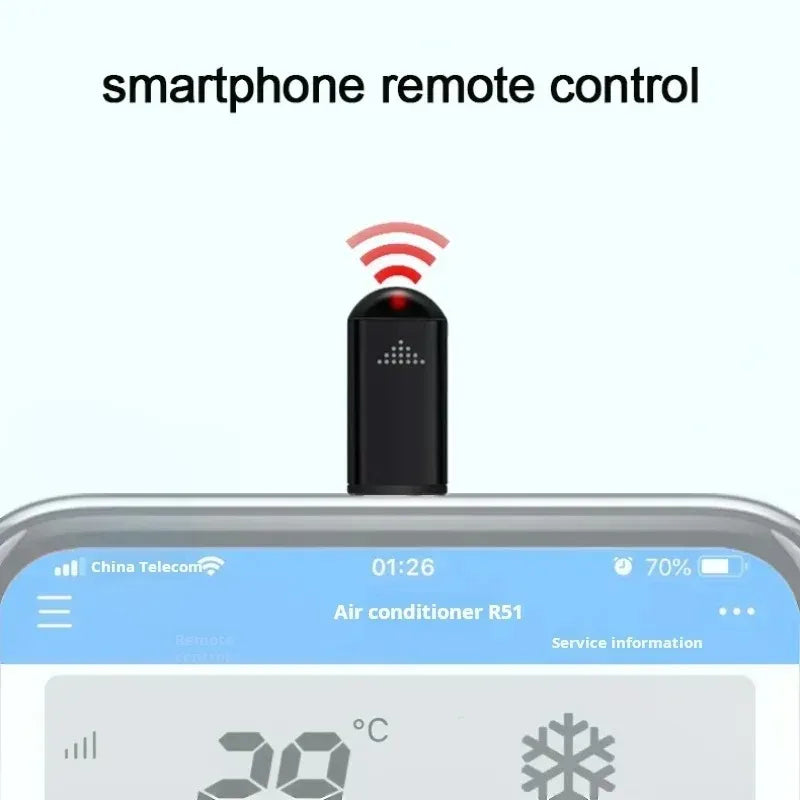 Type-C USB Infrared Transmitter Adapter | Universal Mobile IR Remote Controller Keychain for TV, AC & Projector