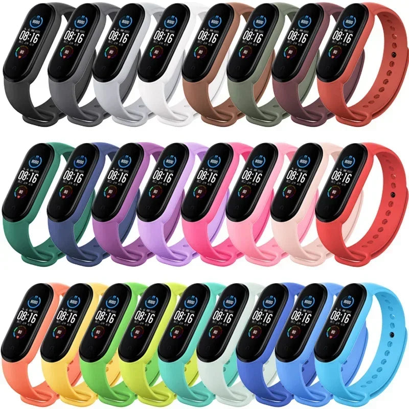 Premium Silicone Strap for Xiaomi Mi Band 7/6/5/4/3 | Colorful Replacement Wristband