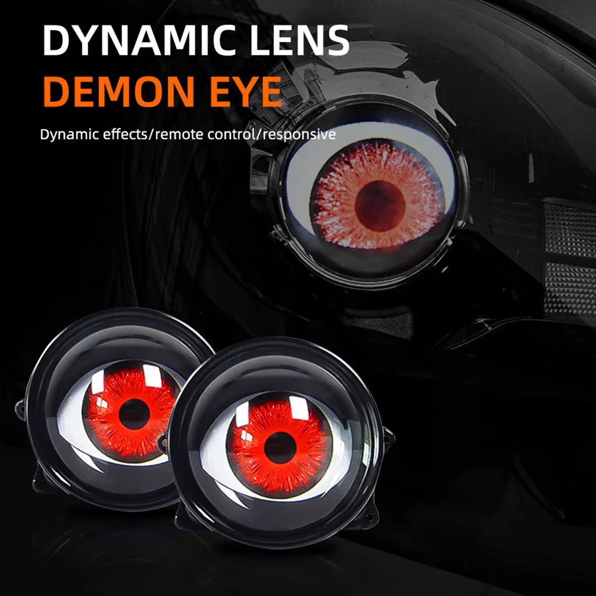 3-inch Devil Eye LED Headlight Kit – Dynamic Demon Eye Retrofit