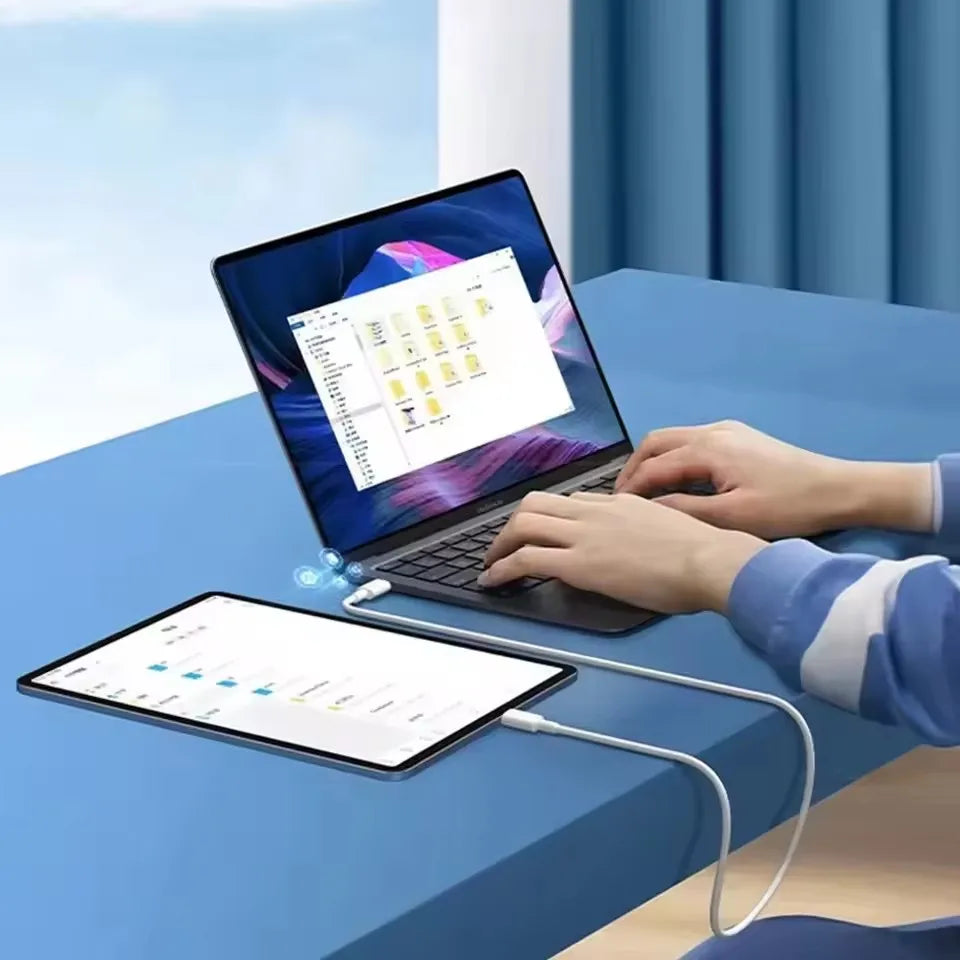 120W Super Fast Charging USB-C to USB-C Cable (10A) – High-Speed Data & Charging