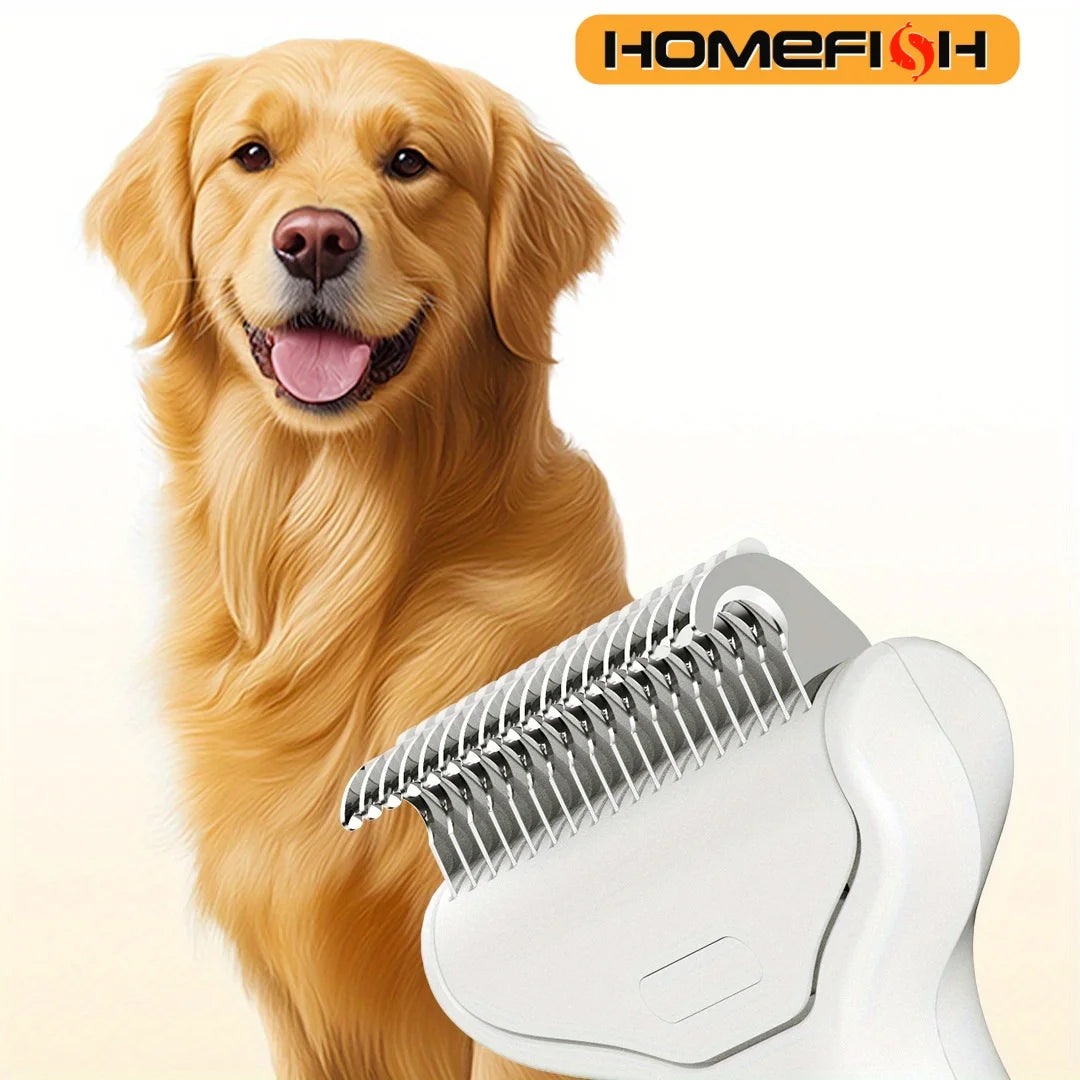 HOMEFISH Floating Stainless Steel Dog Hair Removal Brush – Professional Grooming Tool