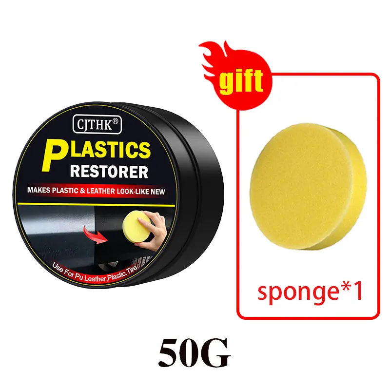 Car Plastic & Leather Restorer | Back-to-Black High Gloss Polish & Protective Coating