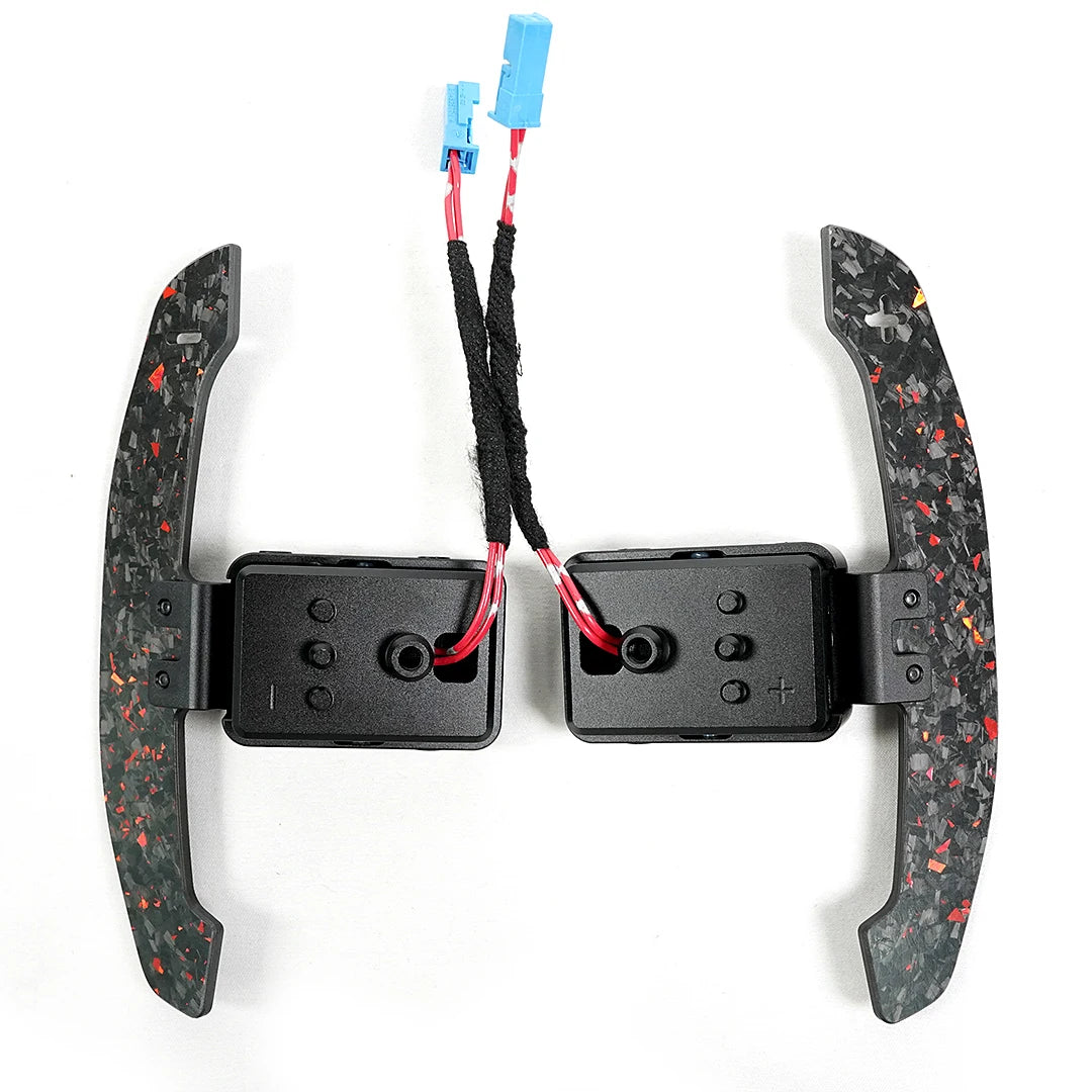 Magnetic Carbon Fiber Steering Wheel Paddle Shifter Extensions – High-Performance Shift Retrofit