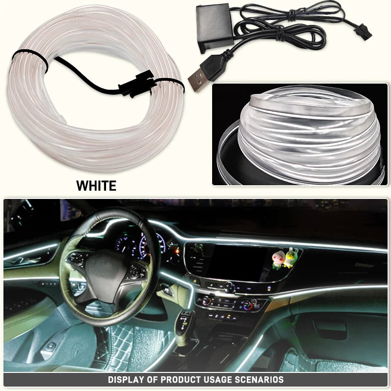 1-5m LED Decorative Light – Flexible Neon Strip with USB