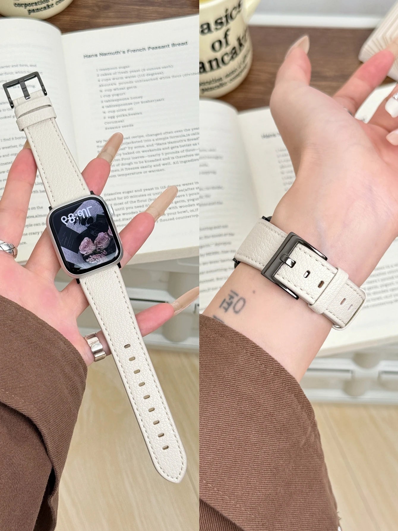 Genuine Leather Loop Band for Apple Watch | Slim Elegant Replacement Strap for Series 1-11, SE & Ultra (38mm - 49mm)