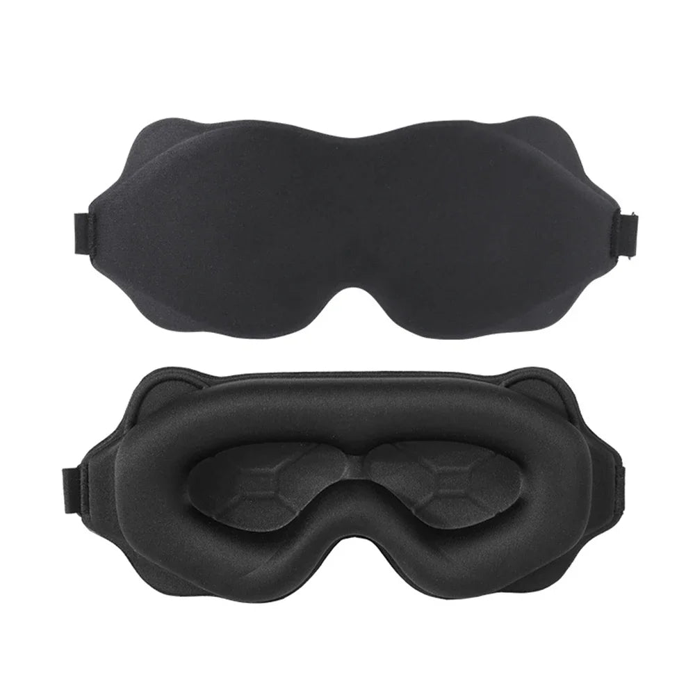 3D Sleep Mask with 100% Light Blackout | Soft Padded Contoured Eye Shade & Blindfold