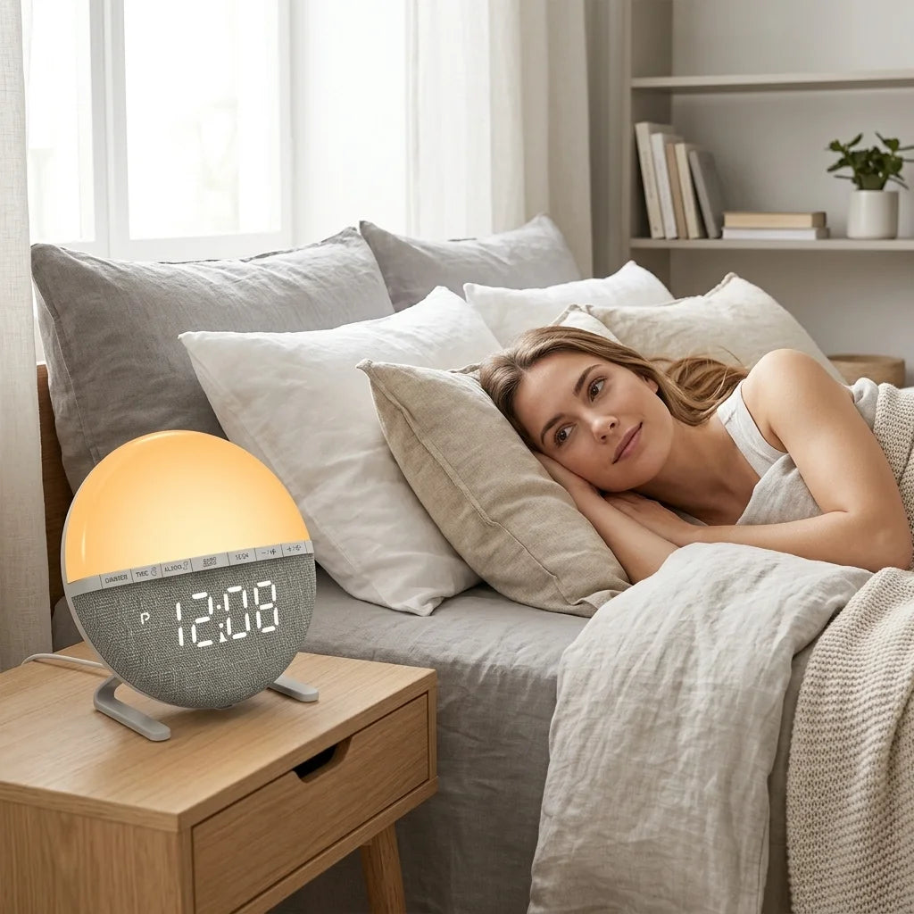 Sunrise Alarm Clock Wake Up Light | Digital Desk Clock with Sunset Simulation & Night Light