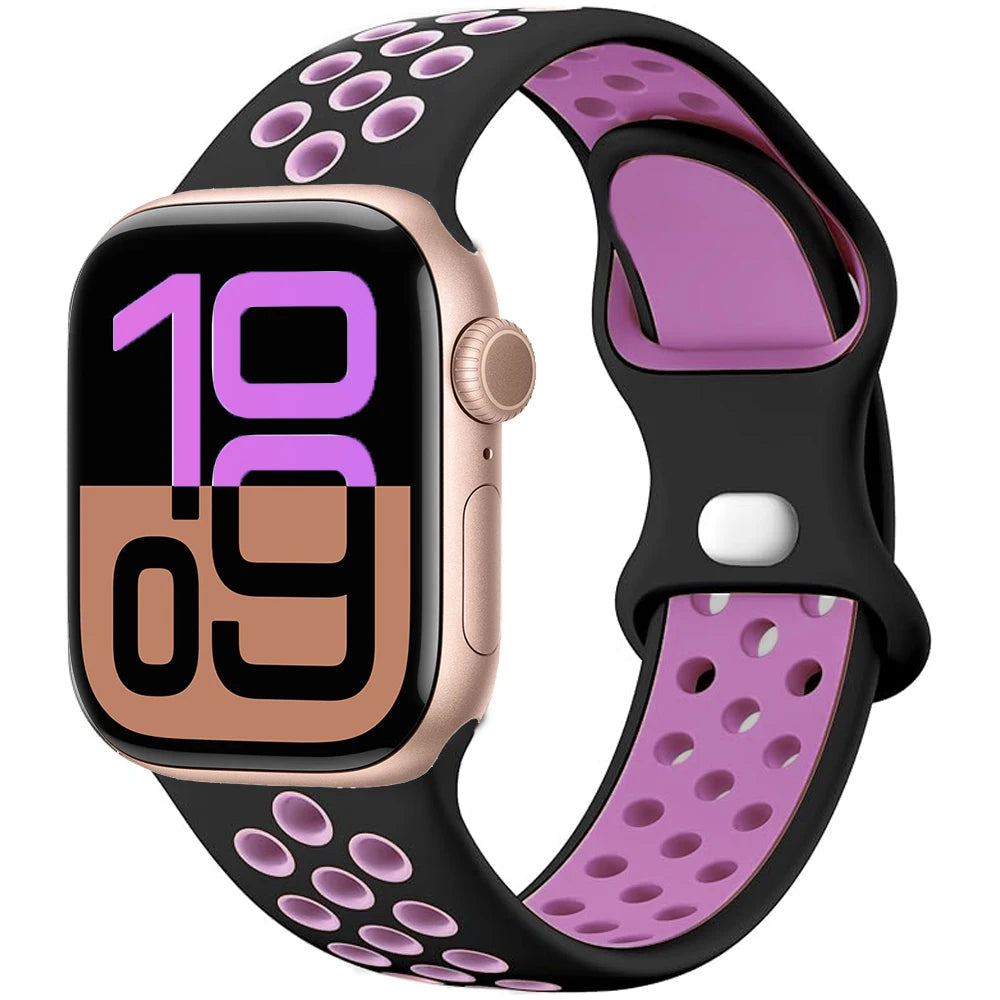 Apple Watch Silicone Strap | Unique Transparent & Speckled Designs | Compatible with All Series (40mm - 49mm, Series 1-11 & Ultra)